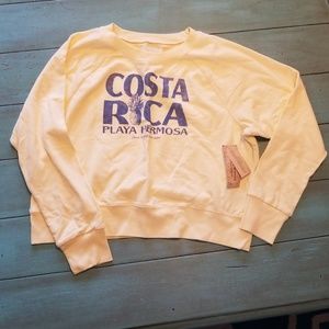 Yellow Costa Rica crop sweater